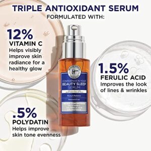 IT Cosmetics Confidence in Your Beauty Sleep Triple Antioxidant Brightening Serum – 24HR Hydration – Anti-Aging – 12% Vitamin C Serum - Fragrance Free – All Skin Types, 1.0 Fl. Oz