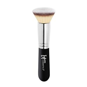 it cosmetics heavenly luxe flat top buffing foundation brush #6 – for liquid & powder foundation – buff away the look of pores, fine lines & wrinkles – with award-winning heavenly luxe hair