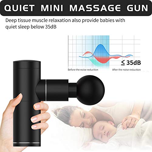 Aroprank Mini Massage Gun, Muscle Massage Gun, Upgrade Powerful Portable Percussion Massage Gun Deep Tissue for Athletes, Back Massager Gun Handheld for Back Neck Shoulder Body Pain, Gifts for Him/Men