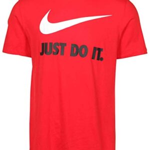 Nike Men's Just Do It Swoosh Graphic Tee (X-Large, University Red)