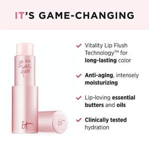 IT Cosmetics Je Ne Sais Quoi Lip Treatment, Your Perfect Pink - Anti-Aging Lip Balm - Reacts with Your Lips to Create a Customized Color - With Essential Oils & Antioxidants - 0.11 oz