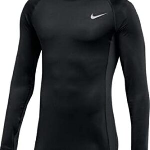 Nike Mens Pro Fitted Long Sleeve Training Tee (Large Black)