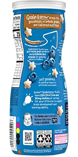 Gerber Graduates Puffs - Blueberry - 1.48 oz - 3 pk