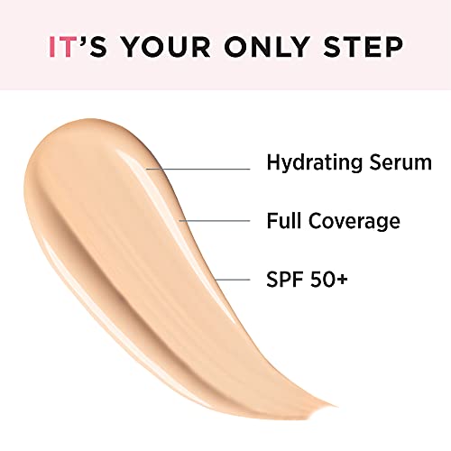 IT Cosmetics Your Skin But Better CC+ Cream, Light Medium (C) - Color Correcting Cream, Full-Coverage Foundation, Hydrating Serum & SPF 50+ Sunscreen - Natural Finish - 1.08 fl oz