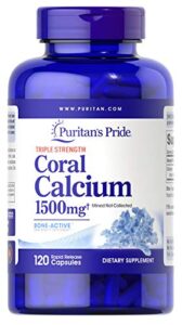 puritan’s pride triple strength coral calcium 1500 mg-120 capsules