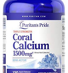 Puritan's Pride Triple Strength Coral Calcium 1500 mg-120 Capsules