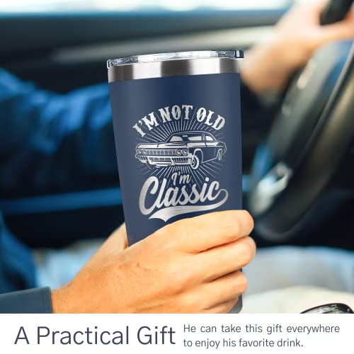 Gifts for Men - Cool Men Gifts - Funny Gifts for Men, Him, Husband, Grandpa, Dad, Father - 40th, 50th, 70th, 80th Birthday Gifts for Men - Gag Men Birthday Gift Ideas - 20 Oz Unique Tumbler