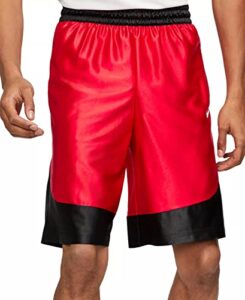 nike men’s dri-fit 11″ durasheen basketball shorts (as1, alpha, l, regular, regular, university red/white, lg, loose)