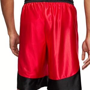 Nike Men's Dri-FIT 11" Durasheen Basketball Shorts (as1, Alpha, l, Regular, Regular, University Red/White, LG, Loose)