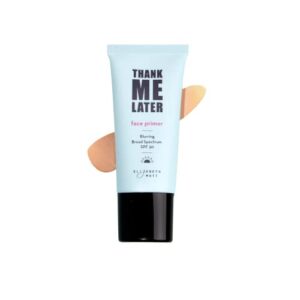 elizabeth mott thank me later blurring face primer with spf 30 – sun protection all day makeup wear – pore minimizing, softens fine lines and wrinkles for velvet skin – great for all ages, 30ml