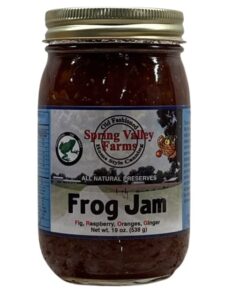 spring valley farms frog jam (fig, raspberry, oranges, ginger)