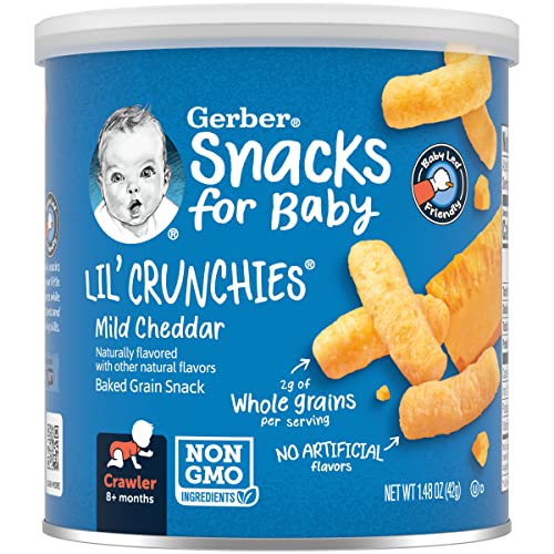 Gerber Lil Crunchies Variety Pack, 2 Garden Tomato, 2 Apple Sweet Potato, 2 Mild Cheddar, 1.48 OZ each (6 CT)