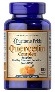 puritans pride quercetin complex with vitamin c, supports upper respiratory health*, 100 ct