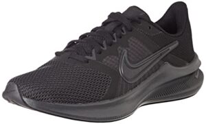 nike womens downshifter 11, black/dk smoke grey-particle grey, 10