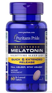 puritan’s pride bi-layered melatonin 5 mg