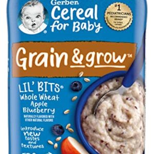 Gerber Lil' Bits Baby Cereal, 8 Ounce (Whole Wheat Apple Blueberry)