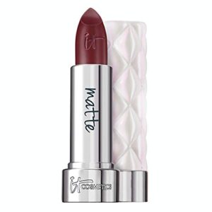 IT Cosmetics Pillow Lips Lipstick, Lights Out - Dark Nude Espresso with a Matte Finish - High-Pigment Color & Lip-Plumping Effect - With Collagen, Beeswax & Shea Butter - 0.13 oz
