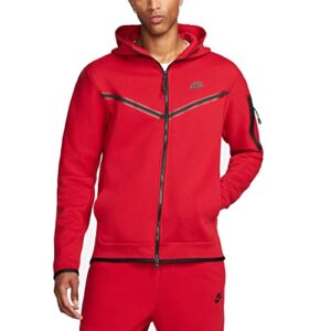nike sportswear tech fleece windrunner university red/black xl