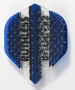 us darts ruthless r4x blue embossed (dimplex) standard dart flights – 3 sets (9 flights) – ex-tough, 100 micron