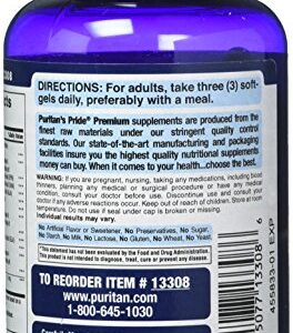 Glucosamine, Chondroitin & MSM with Omega 3, 6, 9, Supports Joints to Promote Joint Comfort and Flexibility, 120 Count by Puritan's Pride