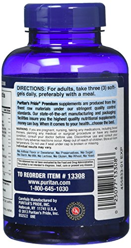 Glucosamine, Chondroitin & MSM with Omega 3, 6, 9, Supports Joints to Promote Joint Comfort and Flexibility, 120 Count by Puritan's Pride