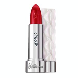IT Cosmetics Pillow Lips Lipstick, Stellar - True Red with a Cream Finish - High-Pigment Color & Lip-Plumping Effect - With Collagen, Beeswax & Shea Butter - 0.13 oz