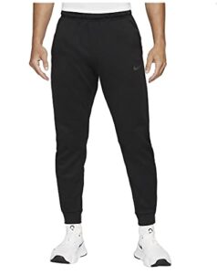 nike therma men’s dri-fit tapered training pants (as1, alpha, s, regular, regular, black, small)