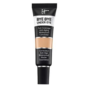 IT Cosmetics Bye Bye Under Eye Full Coverage Concealer - for Dark Circles, Fine Lines, Redness & Discoloration - Waterproof - Anti-Aging - Natural Finish – 25.5 Medium Bronze (C), 0.4 fl oz