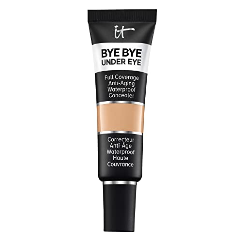 IT Cosmetics Bye Bye Under Eye Full Coverage Concealer - for Dark Circles, Fine Lines, Redness & Discoloration - Waterproof - Anti-Aging - Natural Finish – 25.5 Medium Bronze (C), 0.4 fl oz