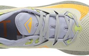 Nike Women's Race Running Shoe, Pure Platinum Laser Orange Fossil Limelight Ghost Enigma Stone, 7.5