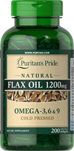 puritan’s pride natural flax oil 1200 mg-200 rapid release softgels