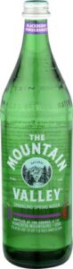 the mountain valley blackberry pomegranate sparkling water, 1 liter — 12 per case.