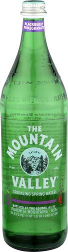 The Mountain Valley Blackberry Pomegranate Sparkling Water, 1 Liter -- 12 per case.