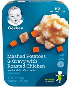 gerber graduates lil’ meals mashed potatoes & gravy with roasted chicken & carrots – 6.6oz. (pack of 6)