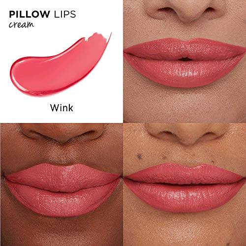 IT Cosmetics Pillow Lips Lipstick, Wink - Soft Coral with a Cream Finish - High-Pigment Color & Lip-Plumping Effect - With Collagen, Beeswax & Shea Butter - 0.13 oz