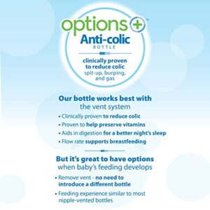 Dr. Brown’s Natural Flow® Anti-Colic Options+™ Wide-Neck Sippy Bottle Starter Kit, 9oz/270mL, with Level 3 Medium-Fast Flow Nipple and 100% Silicone Soft Sippy Spout, 2 Pack, Green, 6m+