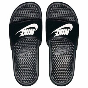 nike men’s benassi solarsoft slide athletic sandal, black, 10