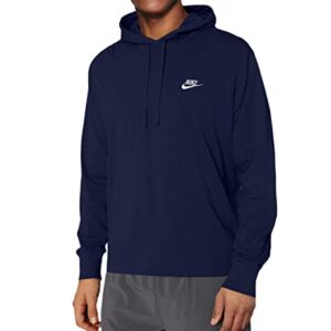 Nike Men's NSW Club Pullover Hoodie Jersey, Midnight Navy/(White), XX-Large