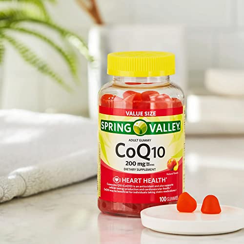 Spring Valley CoQ10. Includes Luall Fridge Magnetic + Spring Valley CoQ10 Rapid Release (CoQ10, 200 mg, 100 Gummies)