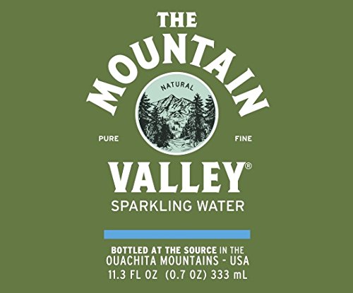 Mountain Valley Sparkling Water, 333 mL Glass Bottles (Pack of 24)