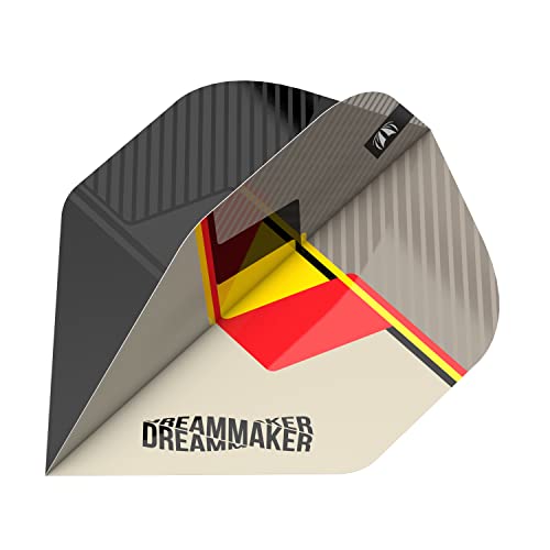 Target Darts Dimitri Van den Bergh Dream Maker G1 23G 90% Tungsten Swiss Point Steel Tip Darts Set, Sand, Black, Yellow and Red (DIMI90% Steel)