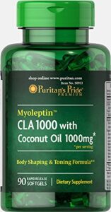 puritan’s pride myoleptin cla 1000 with coconut oil-90 softgels