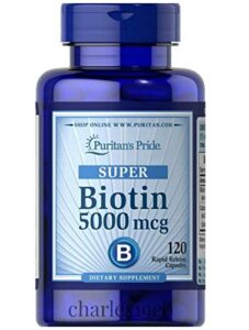 puritan’s pride biotin 5000 mcg-120 capsules