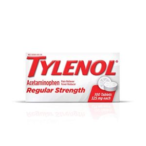 tylenol regular strength tablets, 100 count (pack of 2)