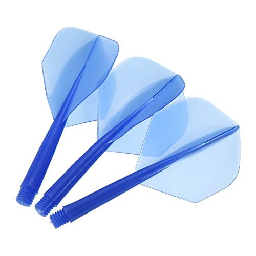 PATIKIL Integrated Dart Shaft & Flights, 3 Pack Durable Plastic Dart Flight Set, Transparent Blue