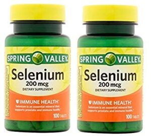 spring valley – selenium 200 mcg, 100 tablets (pack of 2)