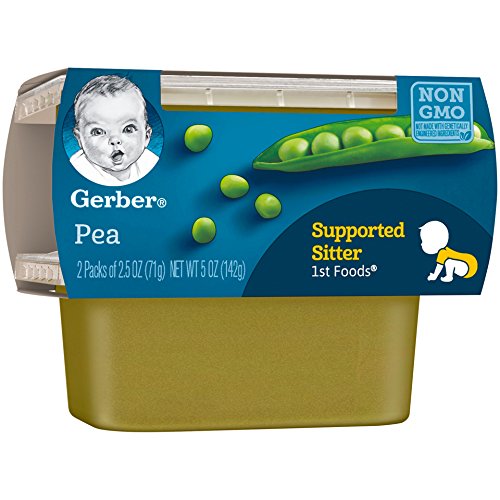 Gerber 1st Foods Peas, 2-Count, 2.5-Ounce Tubs (Pack of 8)