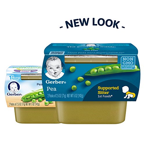 Gerber 1st Foods Peas, 2-Count, 2.5-Ounce Tubs (Pack of 8)