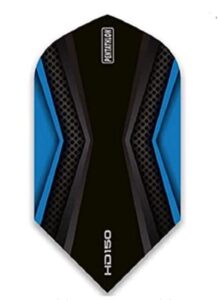 us darts 3 sets (9 flights) pentathlon hd150 blue/black slim dart flights – 150 micron – super tough