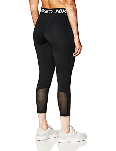 Nike Pro 365 Women's Mid-Rise Crop Leggings, Black/White, Small